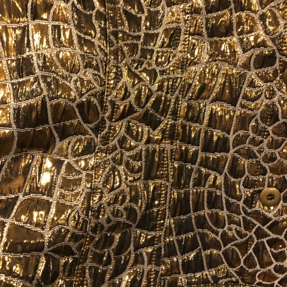 Ruby Rd. Gold Giraffe Print Blazer Size 16 - Picture 4 of 8